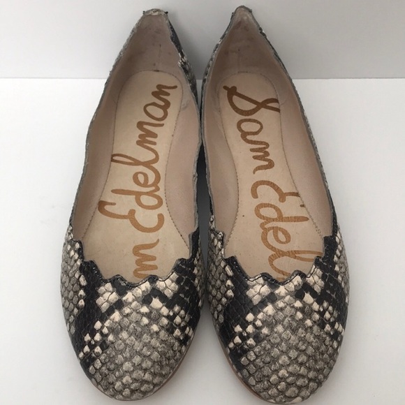 Sam Edelman Shoes - Sam Edelman Snakeskin Flats Size 6